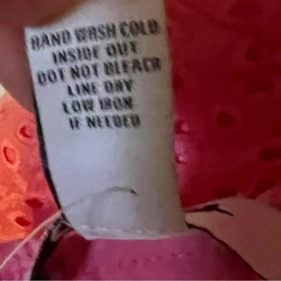 NWT RSQ Pink Cotton Eyelet Slip Mini Dress Barbie Size Large - Picture 9 of 10